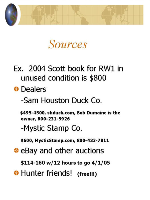 Duck Stamps and Imposters:  9/11
